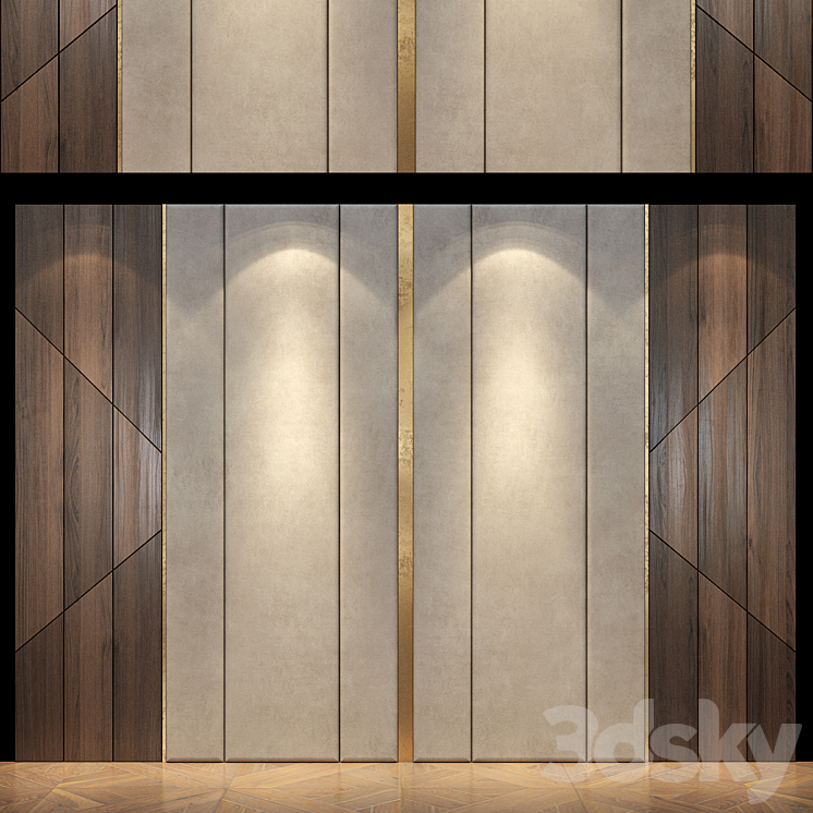 Headboard set 411 3DS Max Model - thumbnail 1