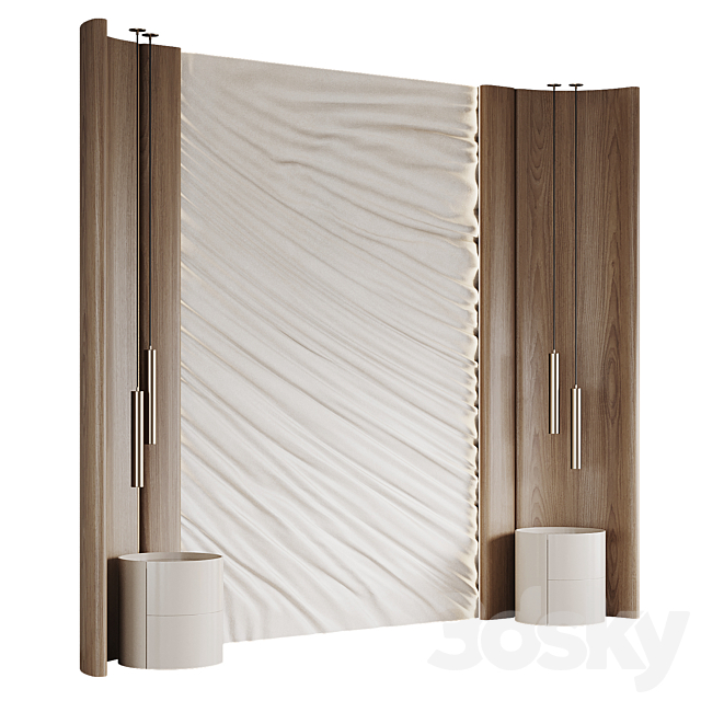 Headboard Soft 3DS Max Model - thumbnail 6