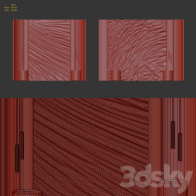 Headboard Soft 3DS Max Model - thumbnail 7