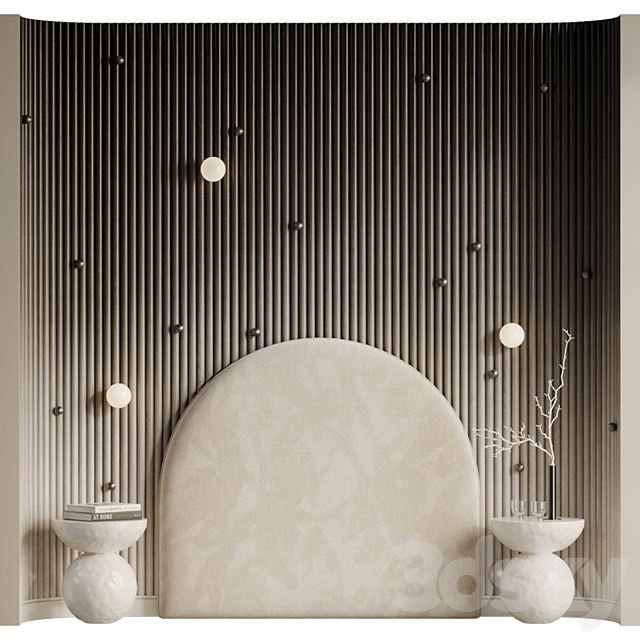 Headboard Stars 3DS Max Model - thumbnail 4