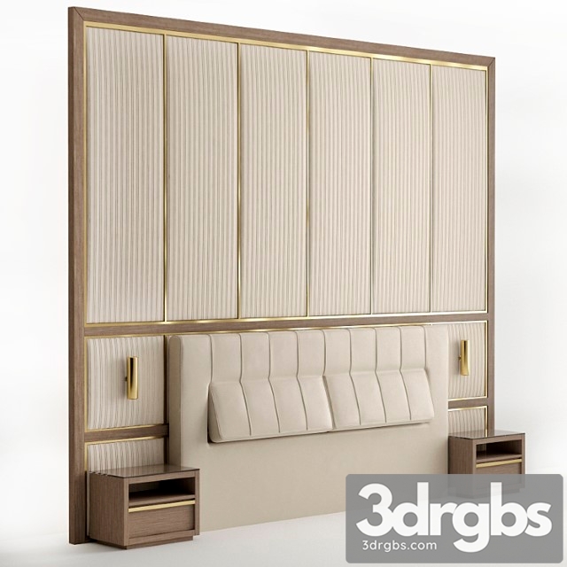 Headboard. wall panel 6 3dsmax Download - thumbnail 1