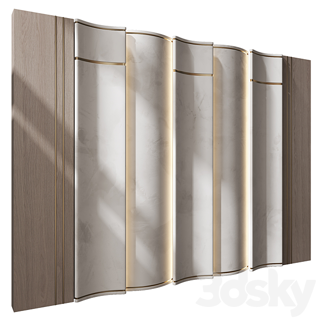 Headboard Wall Panel Decor 06 3DS Max Model - thumbnail 2