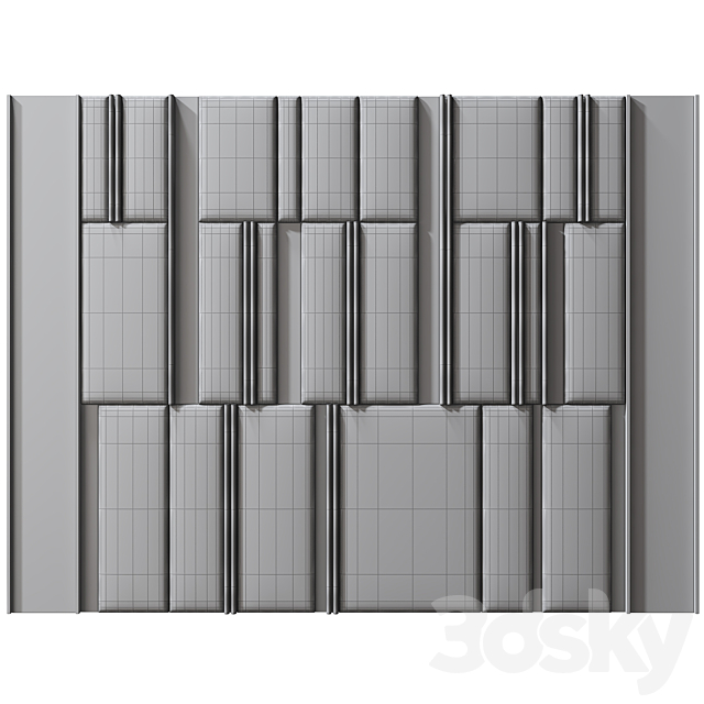 Headboard Wall Panel Decor 07 3ds Max - thumbnail 2