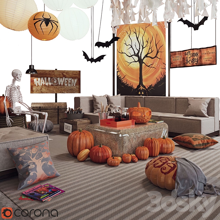 HelloWeen Set No. 1 3DS Max Model - thumbnail 1