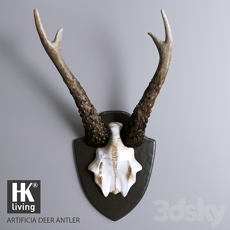 HKliving Artificial Deer Antler 3DS Max Model - thumbnail 3