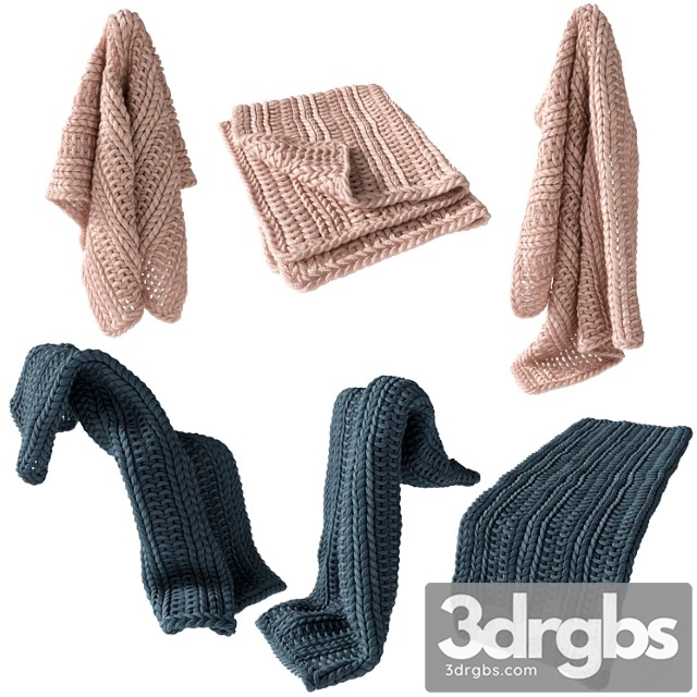 Home republic chunky knit throw 01 3dsmax Download - thumbnail 1