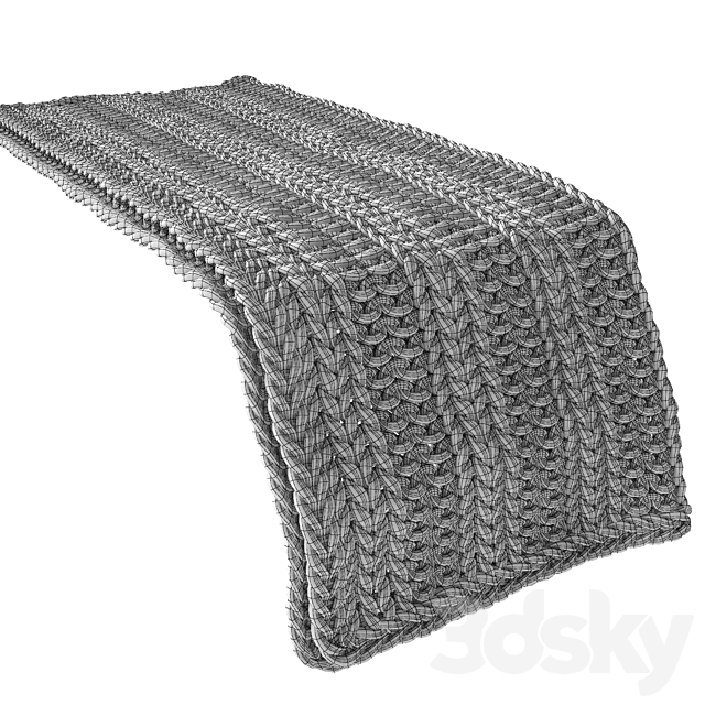 Home Republic Chunky Knit Throw 01 3DSMax File - thumbnail 3