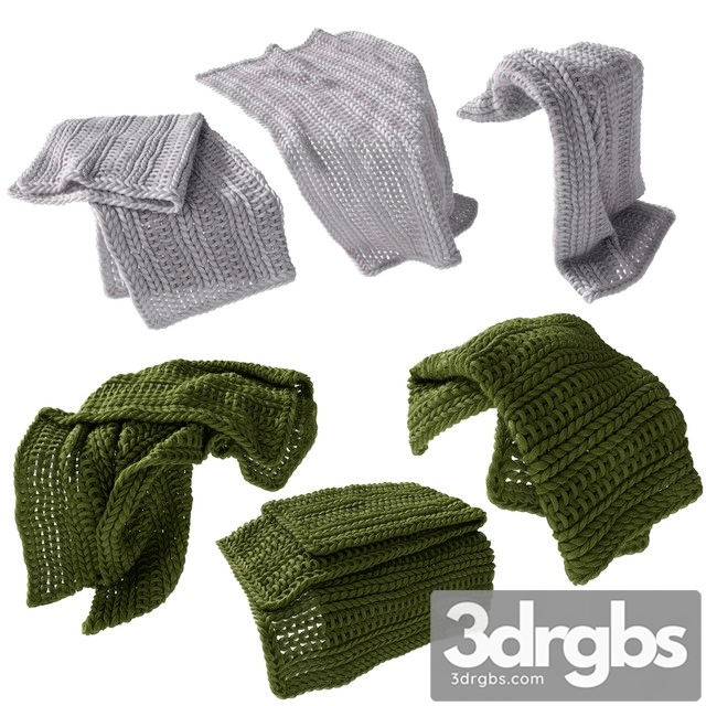 Home Republic Chunky Knit Throw 02 3dsmax Download - thumbnail 1