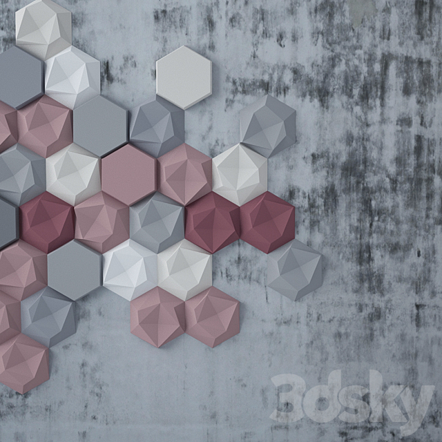 honey 3d wall 3ds Max - thumbnail 1