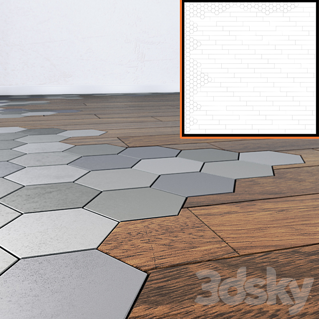 Honeycomb Floor 3DSMax File - thumbnail 2