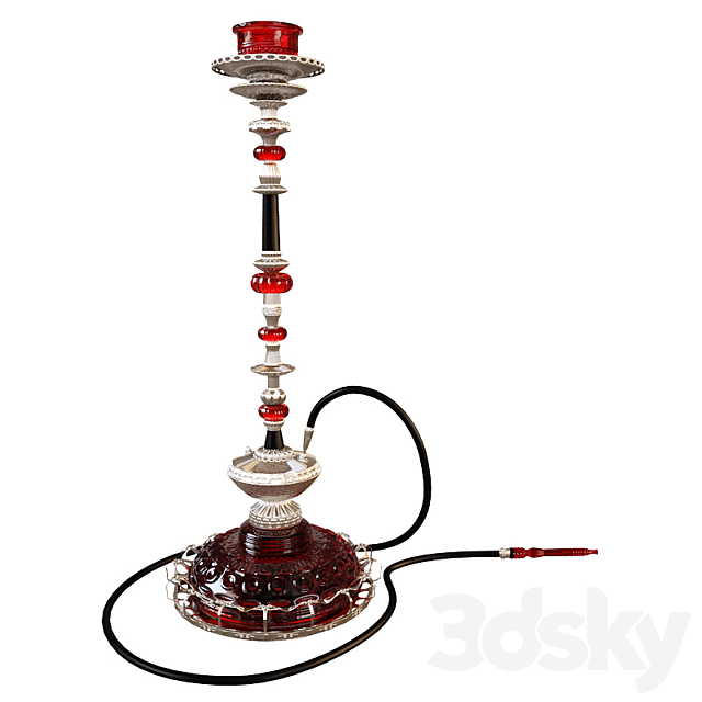 hookah 3DS Max Model - thumbnail 1