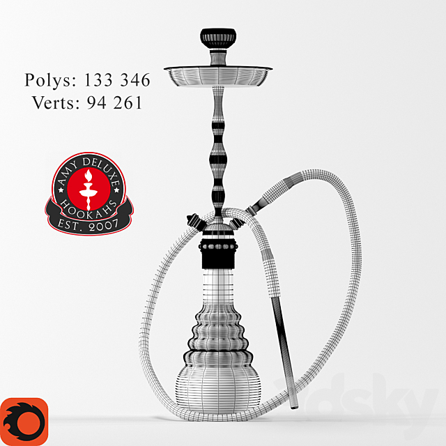 Hookah Amy Deluxe 4-star 3DS Max Model - thumbnail 2