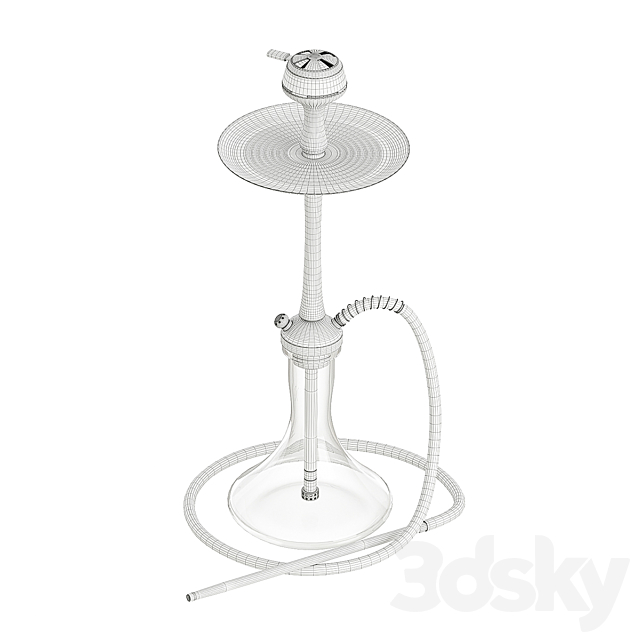 Hookah Mattpear Simple Slim 3DS Max Model - thumbnail 2