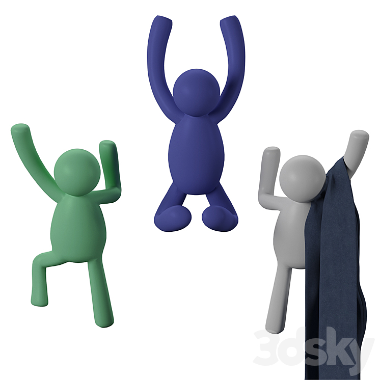 Hooks Wall Hangers Buddy 3DS Max - thumbnail 2