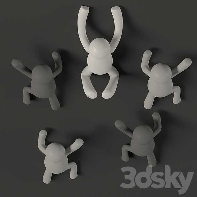 Hooks Wall Hangers Buddy 3DSMax File - thumbnail 4