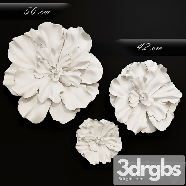 Hp decor Wall decoration Flower vol. 2 3dsmax Download - thumbnail 1