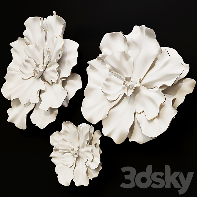 HP DECOR_Wall Decoration_Flower Vol. 2 3DS Max Model - thumbnail 2