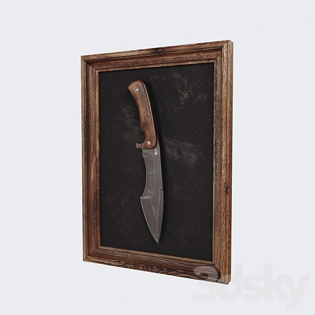 Hunting knife 1 3DS Max Model - thumbnail 2