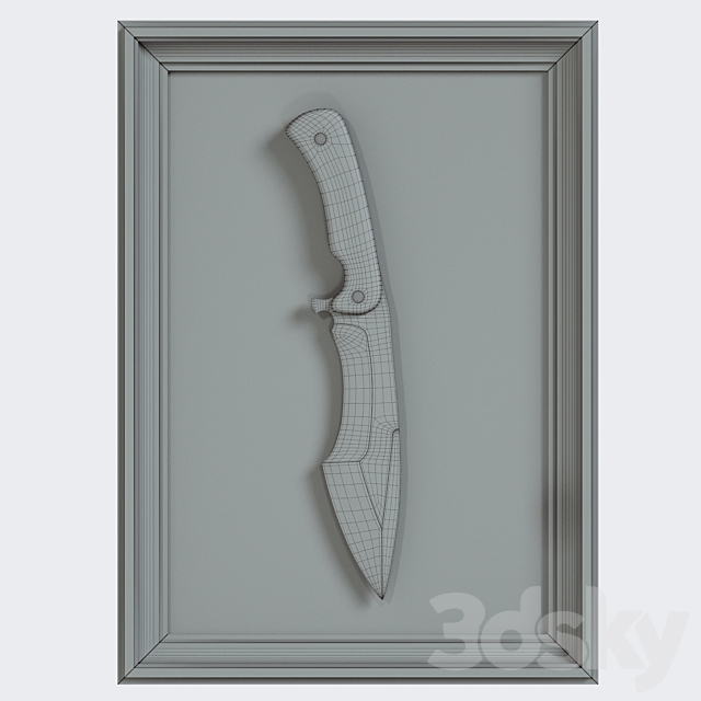 Hunting knife 1 3DS Max Model - thumbnail 5