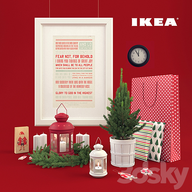 IKEA Christmas decor 3DS Max Model - thumbnail 1