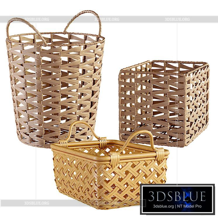 Ikea Insvep baskets set 3DS Max - thumbnail 3