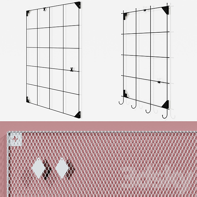 IKEA – lattices for notes and photographs on the wall (3 pcs.) 3DSMax File - thumbnail 2