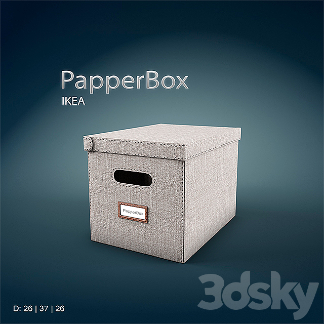 IKEA PapperBox 3ds Max - thumbnail 1