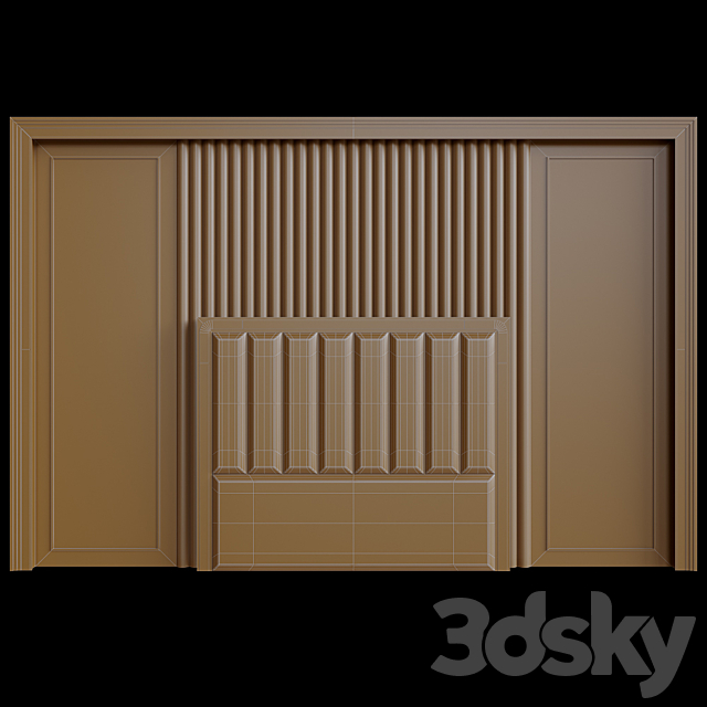 Illuminated headboard 3DS Max Model - thumbnail 2