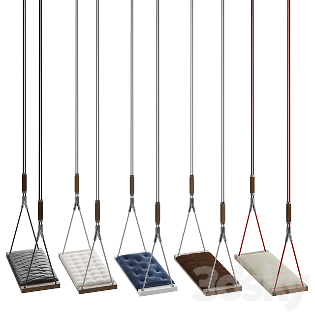 Indoor luxury swing by Marie Najdovski hanging chair 3DS Max Model - thumbnail 2