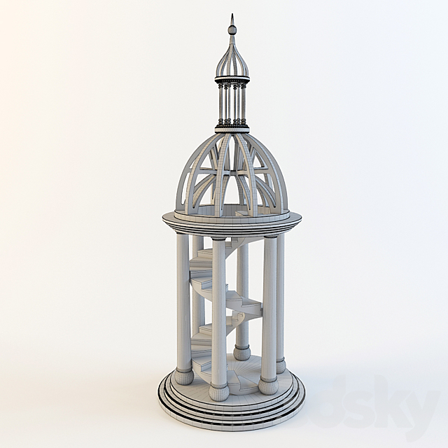 Indoor sculpture Authentic Models Bell Tower Antica 3ds Max - thumbnail 3