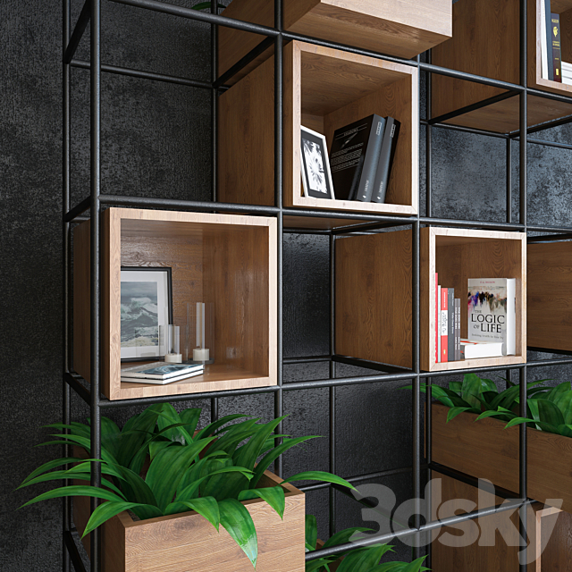 Iron shelf 3DS Max Model - thumbnail 2