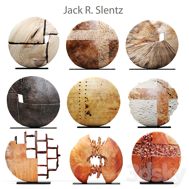 Jack Slentz decor sculpture woodcarving figurine 3DS Max - thumbnail 1