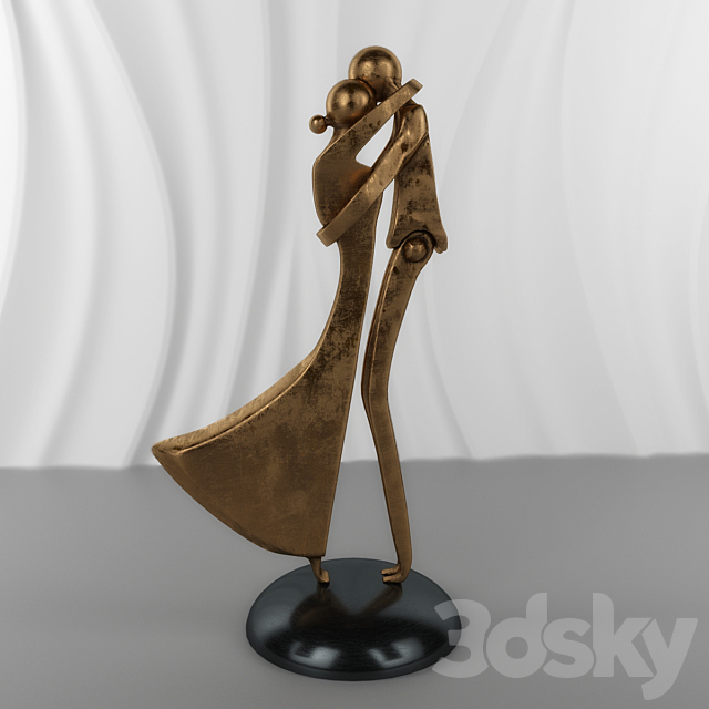 Jean-Pierre Augier 1950 | Metal sculpture 3ds Max - thumbnail 1