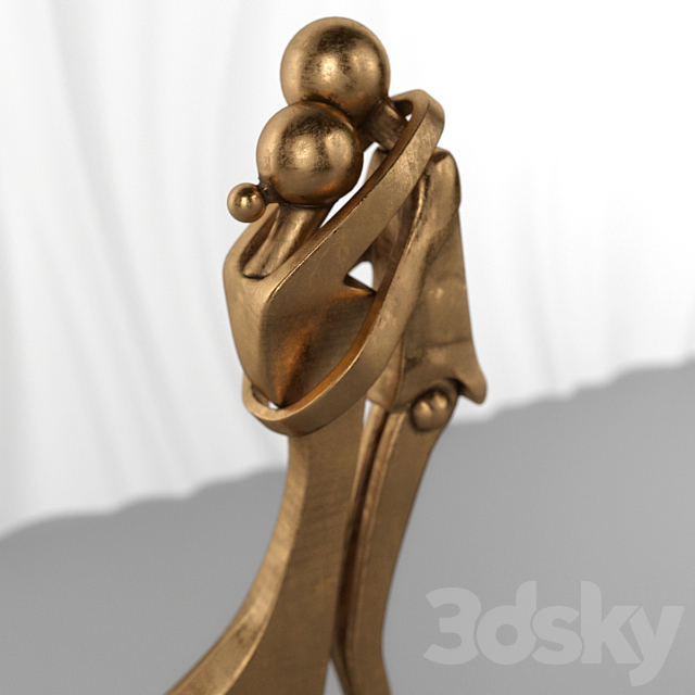 Jean-Pierre Augier 1950 | Metal sculpture 3ds Max - thumbnail 3