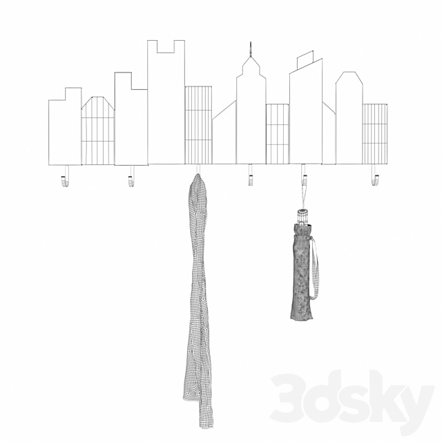 Kare _ Coat Rack Skyline 3DSMax File - thumbnail 3