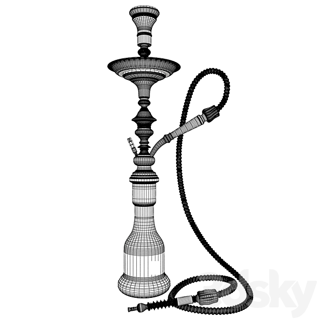 Khalil Mamoon Hookah Classic Apple Vase 3DSMax File - thumbnail 2