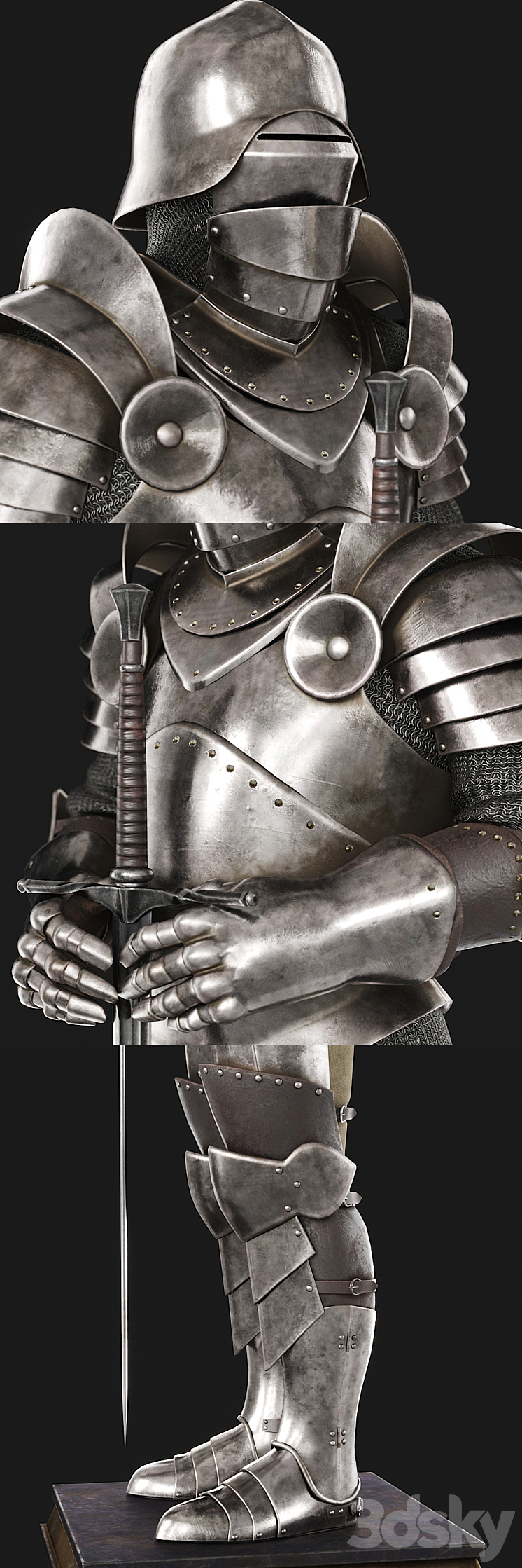 Knight armour 3DS Max - thumbnail 2