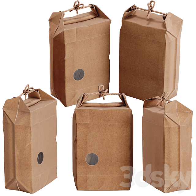 Kraft paper bag 3DSMax File - thumbnail 1