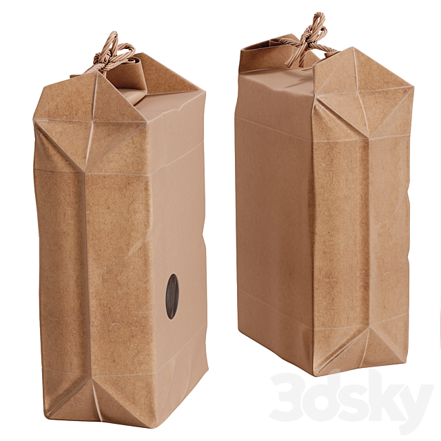 Kraft paper bag 3DSMax File - thumbnail 3