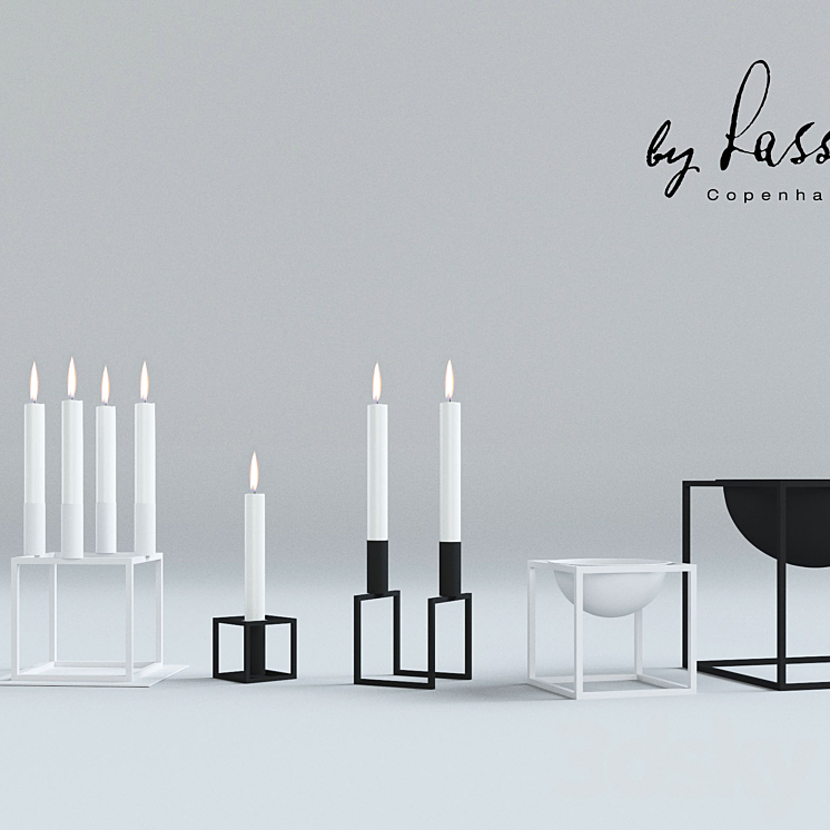 Kubus candlesticks 3DS Max - thumbnail 1