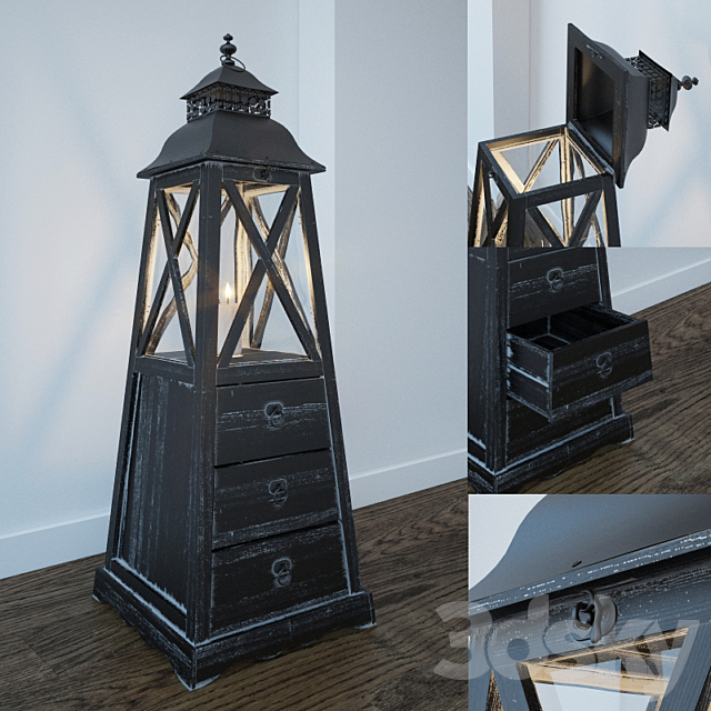 Kufer Decorative chest-sconce 3ds Max - thumbnail 1