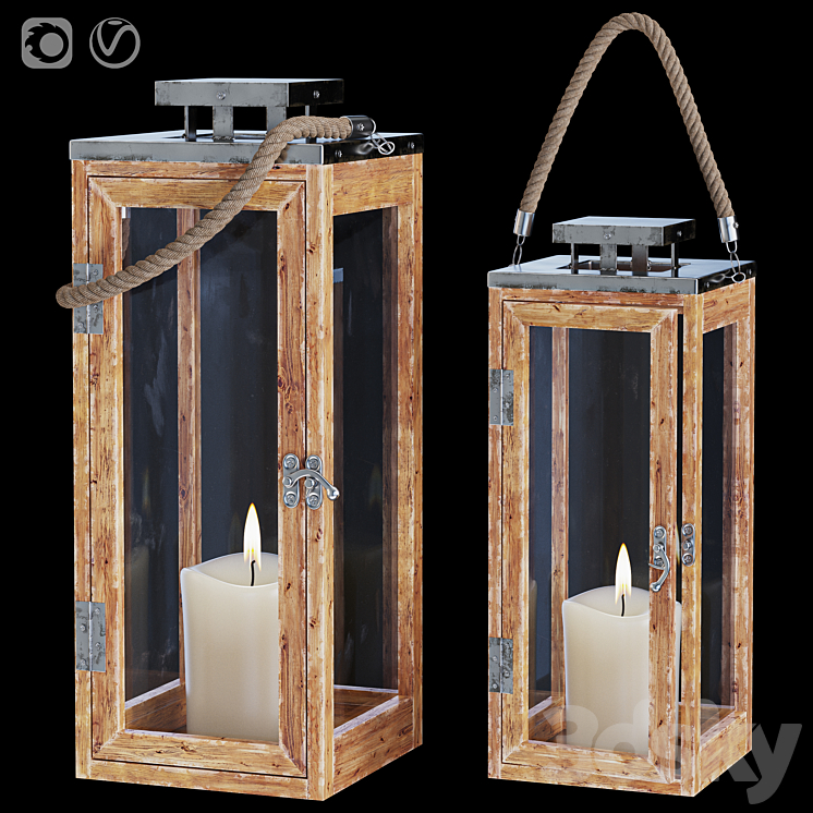 Lantern 3DS Max Model - thumbnail 1