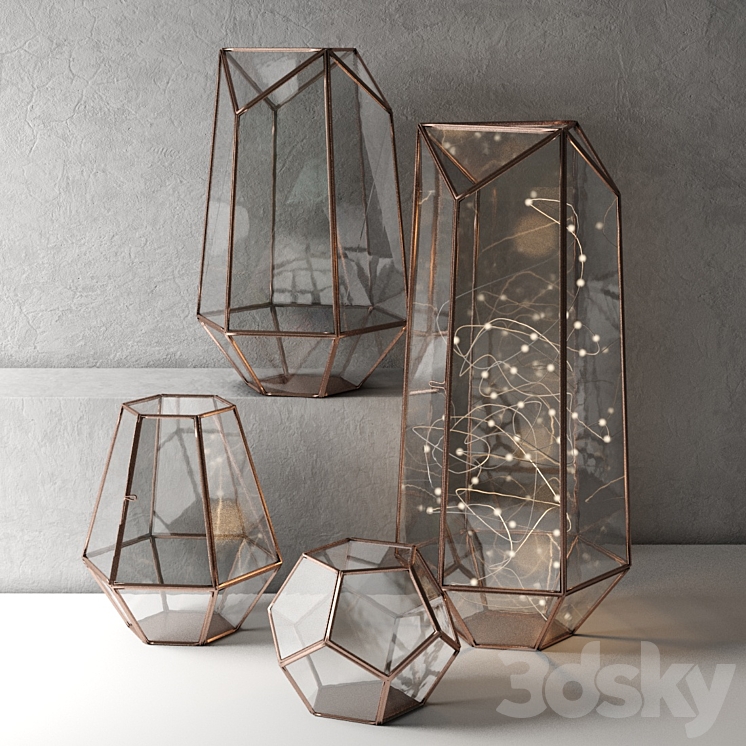 Lanterns Metalwork Hurricane 3DS Max - thumbnail 1