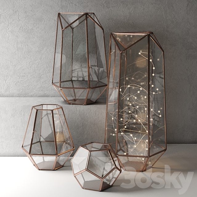 Lanterns Metalwork Hurricane 3DSMax File - thumbnail 1