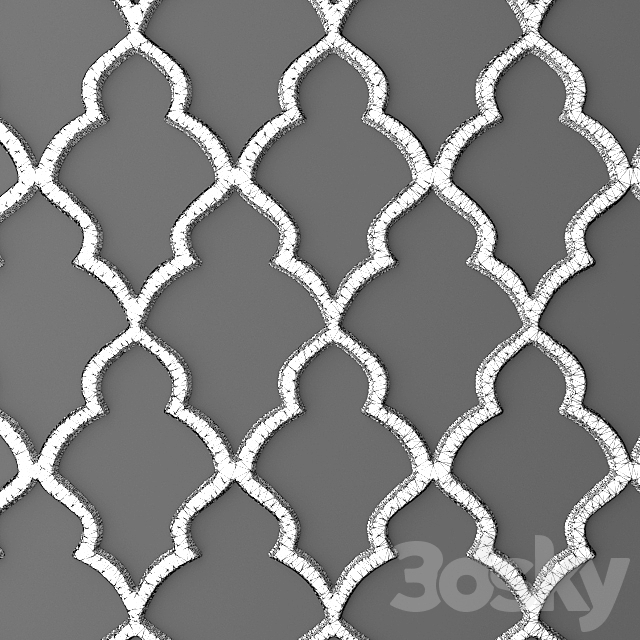 Lattice. panel. luxury. wall decor. golden 3DSMax File - thumbnail 3