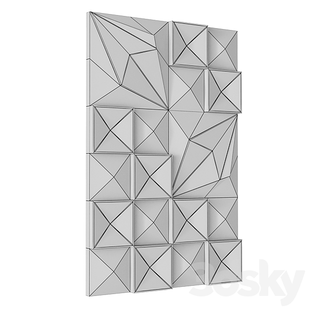 Lava Ash Tile Dimensional Wall Art 3DSMax File - thumbnail 4