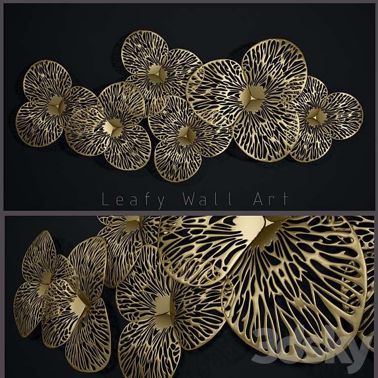 Leafy wall art 3DS Max - thumbnail 1