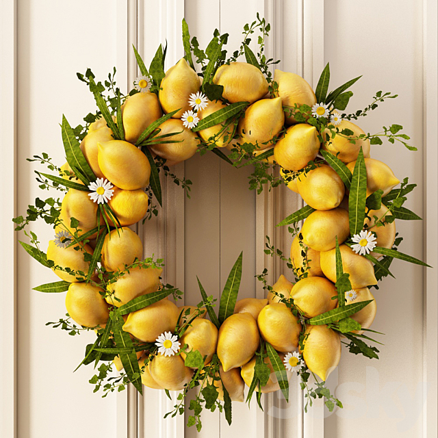 Lemon wreath 3ds Max - thumbnail 1