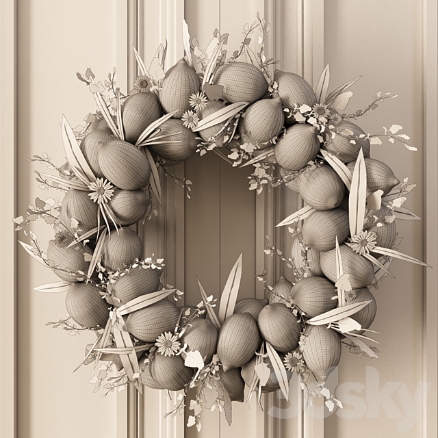 Lemon wreath 3ds Max - thumbnail 2