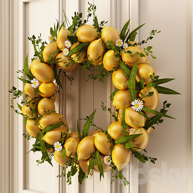 Lemon wreath 3ds Max - thumbnail 3